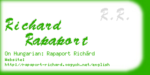 richard rapaport business card